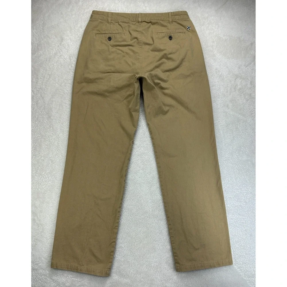 Castaway Nantucket Island Chino Pants Mens 34x32 Brown Plaid Lined Mid Rise